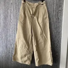 earth music &ecology ベージュコットンワイドパンツ