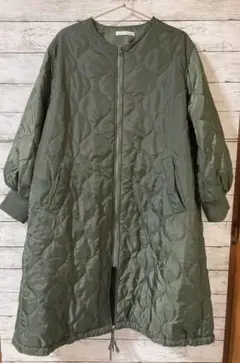 キルティングジャケット ノーカラー