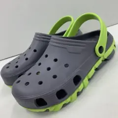 新品★メンズ★LLサイズ★27.0-27.5cm★軽量クロッグサンダル 灰色 緑