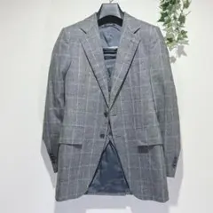 【ユナイテッドアローズ】チェック柄 ウールジャケット＆ベスト セットアップ