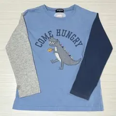【クレードスコープ】恐竜アップリケクレイジー配色長袖Tシャツ130