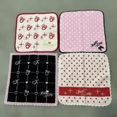 ハローキティ ロゴ ハンドタオル 4枚セット　2006年　レア