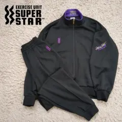 90s ミズノ SUPERSTAR セットアップ 黒 紫 日本製