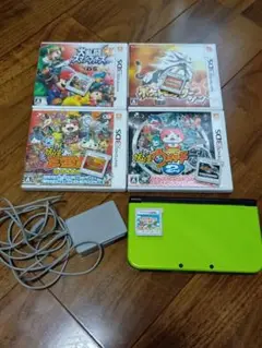 Newニンテンドー3DS LL ライムグリーン 　ジャンク　おまけソフト5本付き