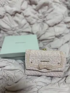 SAMANTHAVEGA リボン付きツイード三つ折り財布 半額以下にお値下げ