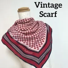 pierre balmain 幾何学模様風 スカーフ Vintage Scarf