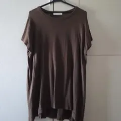 AMERICAN HOLIC 半袖　ニットチュニック ブラウン　フリーサイズのサムネイル
