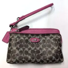 COACH ポピー花柄 ダブルジップリストレット　タグ付き COACH ポピー花柄 ダブルジップリストレット タグ付き - メルカリ