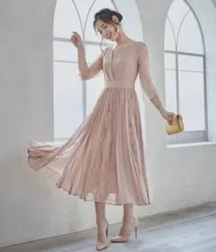 【未使用品】dress＋ パーティードレス ベージュ M