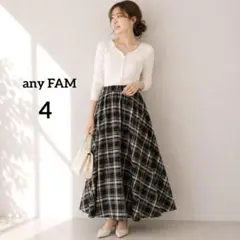 any FAM フレアロングスカート 4サイズ XL チェック ゆったり 大きめのサムネイル