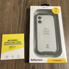 【新品未使用】iPhone16 iFace ケース(グレー)カメラレンズカバー