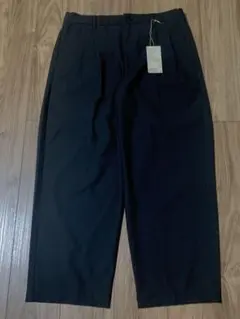 【裾上げ済】無印良品 タックワイドパンツ　XL 黒