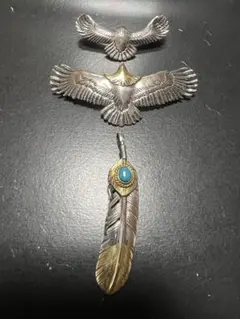 イーグルネックレス　フェザーネックレス　シルバーネックレス　スターリングシルバー