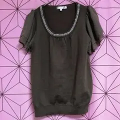 ＊極美品＊ルナRUNA　薄手ニット濃茶〜カーキ  9（M）