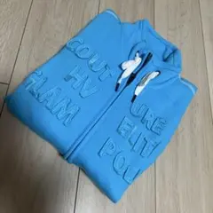 HV POLO ジップパーカー　水色
