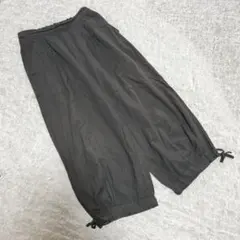 【サマンサモスモス】（F）ワイドパンツ ダークグレー 麻混 リネン