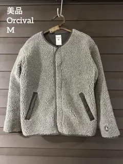 美品 Orcival ボアノーカラージャケット グレー サイズ1 日本製