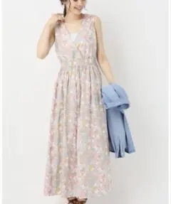 ㉔新品タグ付き La TOTALITE リバティ ロングワンピース 花柄 マキシ 