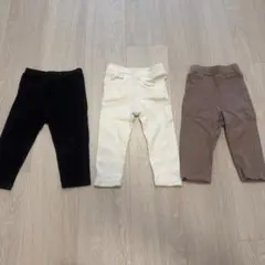 ベビー用パンツ 3色セット 黒・白・茶色のサムネイル