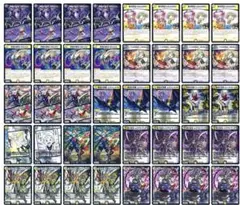 デュエルマスターズ 白黒シノビ＆調整パーツ No.7676 デュエマ 白黒メカ シノビ デッキパーツ 大量セット