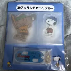 サンリオくじ　スヌーピーとチャーリー・ブラウン アクリルチャームブルー