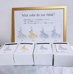 結婚式　ドレス色当てクイズ　色の変更あり　フレーム付き　箱付き