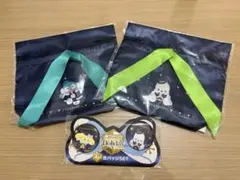 サンリオ　Happyくじ 巾着2点＋缶バッジセッ
