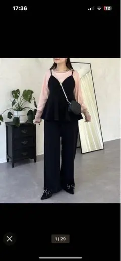 プロズヴェール　ペプラムキャミオールインワン　L 新品未使用