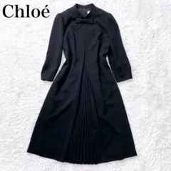美品✨ クロエ ブラックフォーマル ワンピース プリーツ リボン