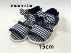 【15cm】ムーンスター サンダル ディズニープリンセス ネイビー