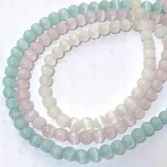 bk914/SALE！人工石◇キャッツアイ　約4mm 3連