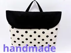 背もたれ防災頭巾カバー♡ドット✖️ブラック♡小学校