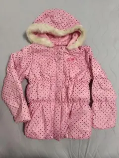 【新品】Hot Biscuits ドット柄ダウンコート 130cm