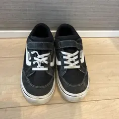 VANS ブラック ホワイト スニーカー ベルクロ付き　22cm