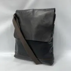 ダブルス/イタリアンソフトカウレザー/縦型フラップショルダーバッグ/コンビレザーのサムネイル