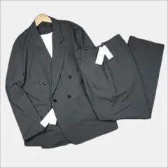 新品 COMME CA ISM セットアップ L チェック柄 ストレッチ 洗濯可