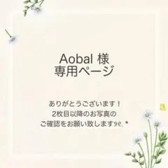 Aobal様 おまとめ2点