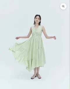 Laube Blanc Smocking Lace Volume Dress - メルカリ