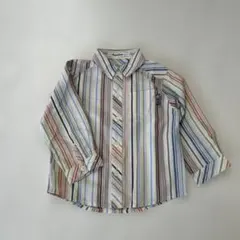 familiar ストライプ　長袖シャツ90