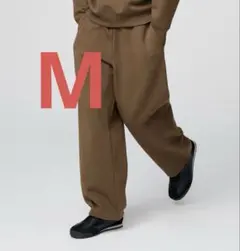 新品 UNIQLO C ユニクロ シー スウェットワイドパンツ ブラウン M