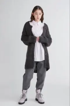 モヘア カーディガン