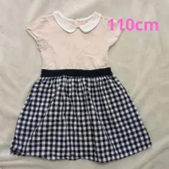 petit main ギンガムチェック ワンピース 半袖