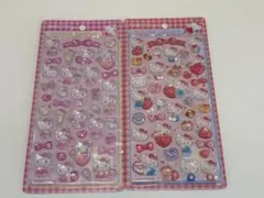 ボンボンドロップシール　サンリオ　キティ　赤　ピンク　2枚セット