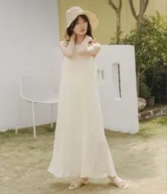 kastaneストライプジャガードキャミワンピース