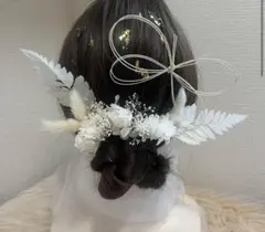 ホワイトバタフライ髪飾りセット♡成人式 卒業式 浴衣 などに