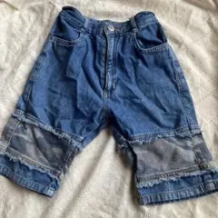 デニムパンツ ハーフパンツ カモフラージュ　130 120 男の子ウエストゴム