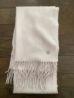 MICHAEL KORS ホワイト マフラー フリンジ付き