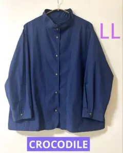CROCODILE ネイビー　軽量ブルゾン LL