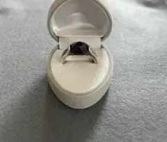 ⌘大粒ガーネット シルバーリング⌘12号 USED