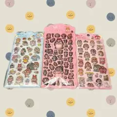 海外製 おしりぷにぷに3Dシール1枚＋ぷくぷく2枚 日焼け ガングロ